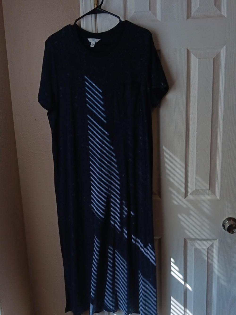 Time and Tru Navy Blue Short-Sleeve T-Shirt Dress